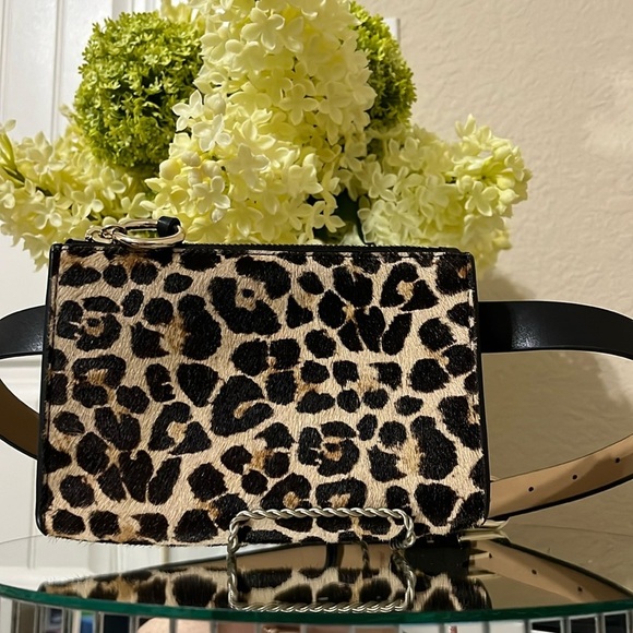 Rebecca Minkoff Calf Hair Convertable Clutch and Belt Bag Leopard design - Picture 1 of 16